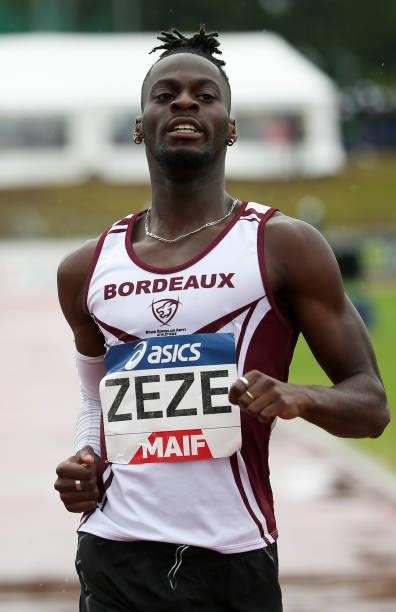 Ryan Zeze during day 3 of the 2021 French Athletics Championships at Stade Josette et Roger Mikulak on June 27, 2021 in Angers, France.