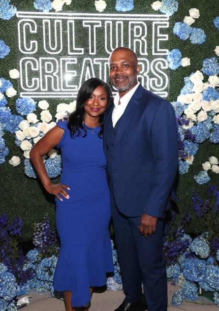 Joi Brown and Howard Lindsay attend the Culture Creators Innovators & Leaders Awards at The Beverly Hilton on June 26, 2021 in Beverly Hills,...