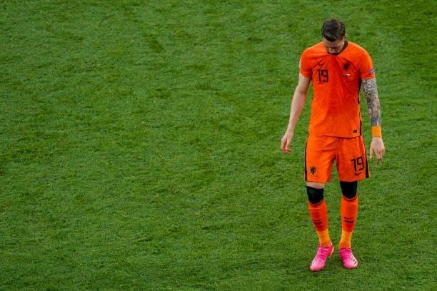 Wout Weghorst of the Netherlands looks disappointed after the UEFA Euro 2020: Round of 16 match between Netherlands and Czech Republic at Puskas...