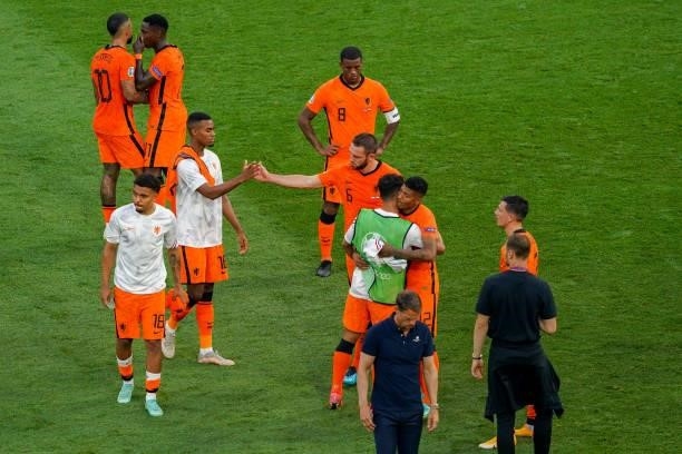 Memphis Depay of the Netherlands, Quincy Promes of the Netherlands, Donyell Malen of the Netherlands, Ryan Gravenberch of the Netherlands, Georginio...