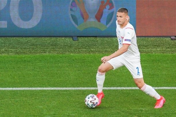 Pavel Kaderabek of Czech Republic controlls the ball during the UEFA Euro 2020: Round of 16 match between Netherlands and Czech Republic at Puskas...