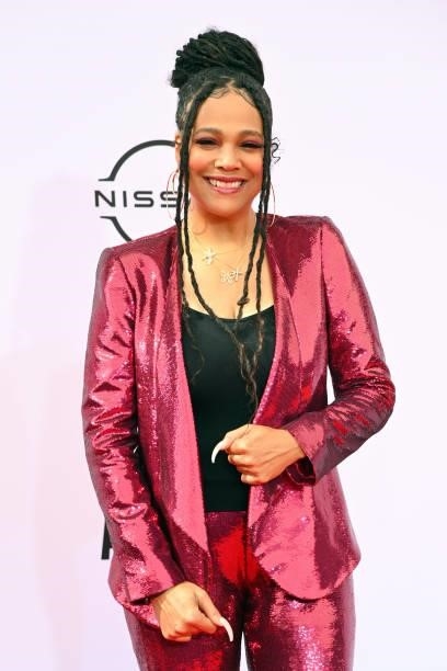 Monie Love attends the BET Awards 2021 at Microsoft Theater on June 27, 2021 in Los Angeles, California.