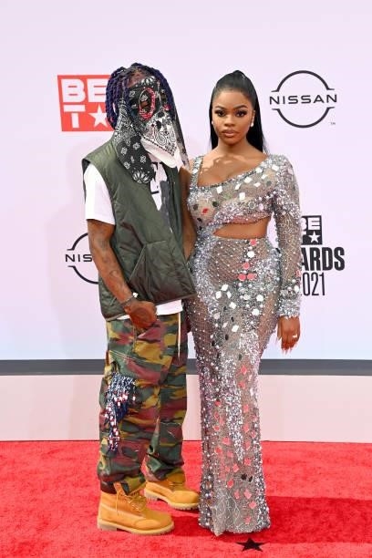 Lil Uzi Vert and JT of City Girls attend the BET Awards 2021 at Microsoft Theater on June 27, 2021 in Los Angeles, California.