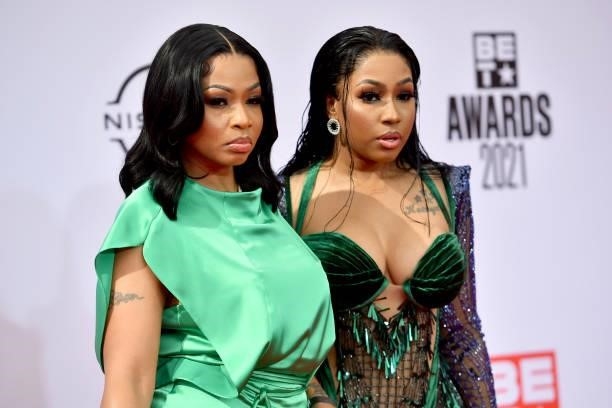 Keenya Young and Yung Miami attend the BET Awards 2021 at Microsoft Theater on June 27, 2021 in Los Angeles, California.