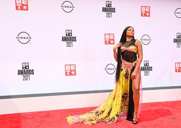 Host Taraji P. Henson attends the BET Awards 2021 at Microsoft Theater on June 27, 2021 in Los Angeles, California.