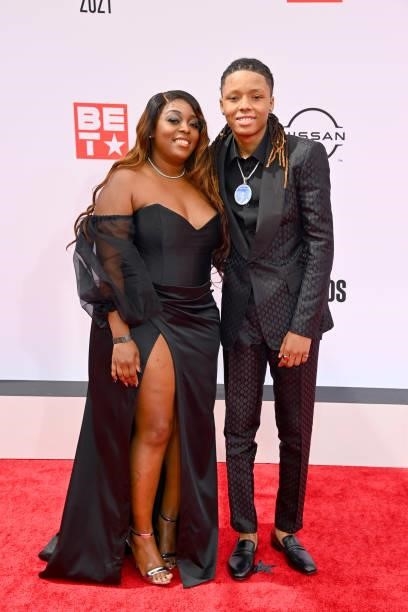 Keisha Johnson and Michael Epps attend the BET Awards 2021 at Microsoft Theater on June 27, 2021 in Los Angeles, California.