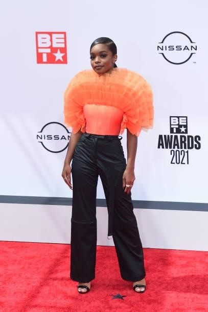 Actress / Producer Marsai Martin attends the 2021 BET Awards at the Microsoft Theater on June 27, 2021 in Los Angeles, California.