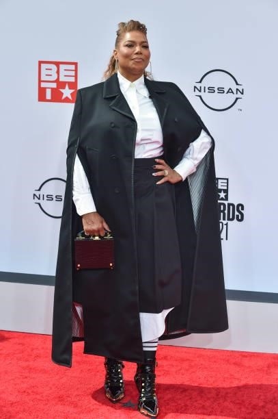 Actress / Recording artist and Lifetime Achievement Award Honoree Queen Latifah attends the 2021 BET Awards at the Microsoft Theater on June 27, 2021...