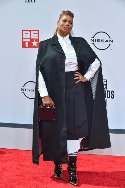 Actress / Recording artist and Lifetime Achievement Award Honoree Queen Latifah attends the 2021 BET Awards at the Microsoft Theater on June 27, 2021...