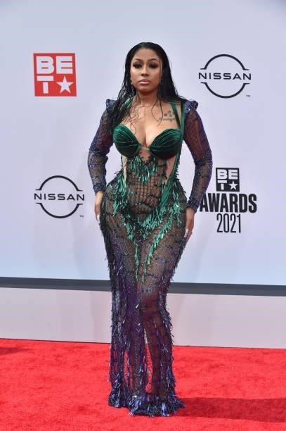 Recording artist Yung Miami of the group City Girls attends the 2021 BET Awards at the Microsoft Theater on June 27, 2021 in Los Angeles, California.