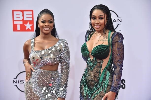 Recording artist JT and Yung Miami of the group City Girls attend the 2021 BET Awards at the Microsoft Theater on June 27, 2021 in Los Angeles,...