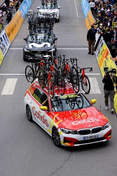 Car of Team Cofidis at start city during the 108th Tour de France 2021, Stage 3 a 182,9km stage from Lorient to Pontivy / @LeTour / #TDF2021 / on...