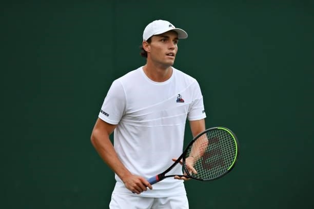 Christopher O'Connell of Australia looks on in his Men's Singles First Round match against Gael Monfils of France during Day One of The Championships...