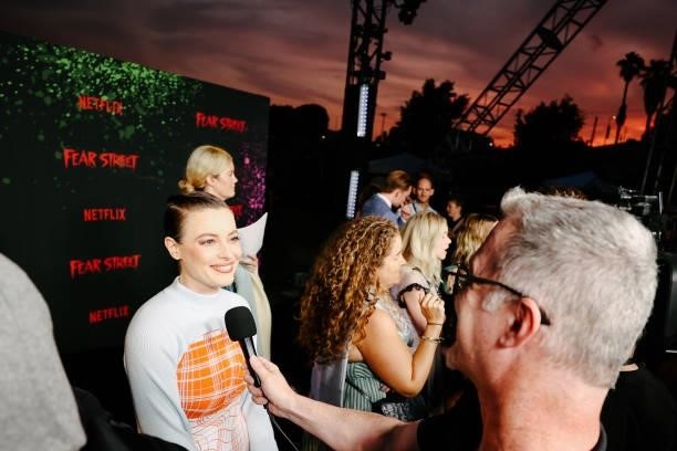 Gillian Jacobs attends the premiere of Netflix's "Fear Street Trilogy