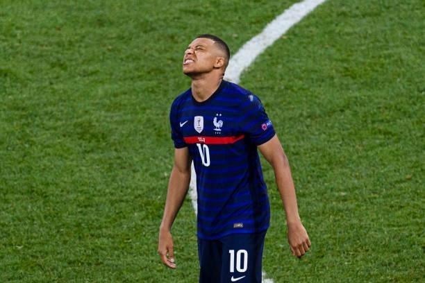 Kylian Mbappe of France was crushed after been failured a penalty during the UEFA Euro 2020 Championship Round of 16 match between France and...