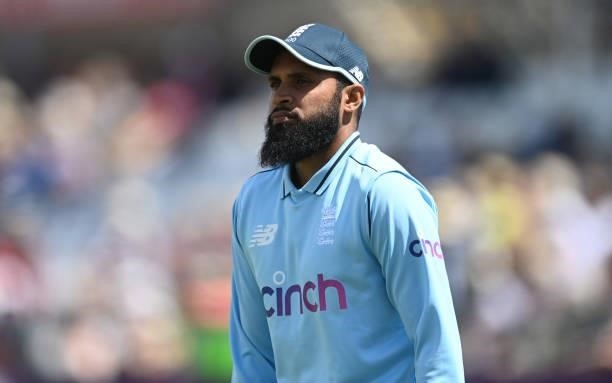 Adil Rashid of England during the 1st One Day International between England and Sri Lanka at Emirates Riverside on June 29, 2021 in...