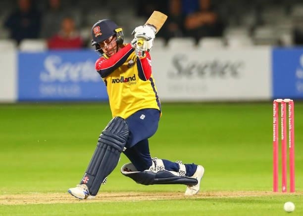 Adam Wheater of Essex Eagles bats during the Vitality T20 Blast match between Essex Eagles and Somerset CCC at Cloudfm County Ground on June 29, 2021...
