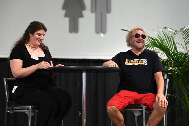 Bar & Restaurant at Questex Editorial & Content Director Sarah Engstrand and Santo Tequila Co-Founder Sammy Hagar speak during Day 2 of the 35th...