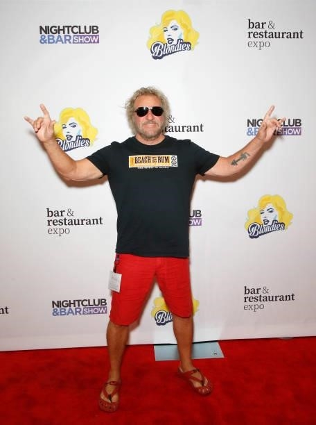 Santo Tequila Co-Founder Sammy Hagar attends Day 2 of the 35th Annual Nightclub & Bar Show and World Tea Expo at the Las Vegas Convention Center on...