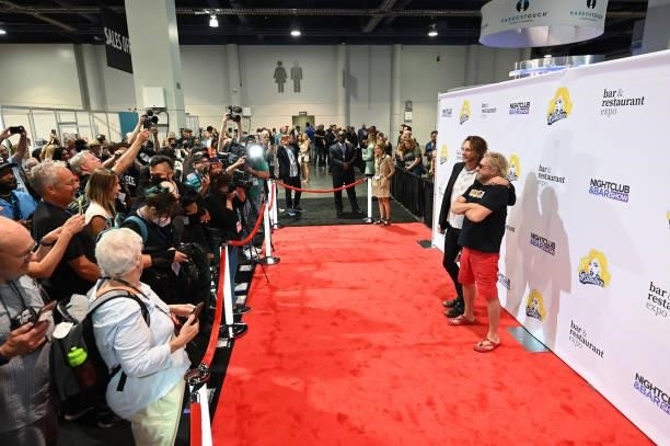Rick Springfield and Santo Tequila Co-Founder Sammy Hagar attend Day 2 of the 35th Annual Nightclub & Bar Show and World Tea Expo at the Las Vegas...