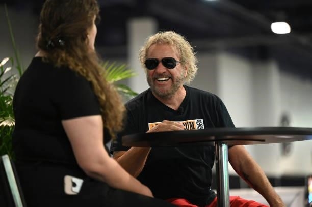 Santo Tequila Co-Founder Sammy Hagar speaks during Day 2 of the 35th Annual Nightclub & Bar Show and World Tea Expo at the Las Vegas Convention...