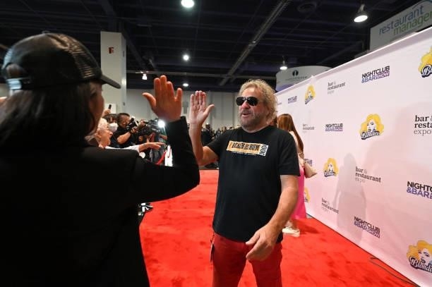Santo Tequila Co-Founder Sammy Hagar attends Day 2 of the 35th Annual Nightclub & Bar Show and World Tea Expo at the Las Vegas Convention Center on...