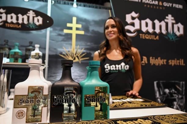 Santo Tequila is seen during Day 2 of the 35th Annual Nightclub & Bar Show and World Tea Expo at the Las Vegas Convention Center on June 29, 2021 in...