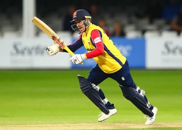 Adam Wheater of Essex Eagles runs during the Vitality T20 Blast match between Essex Eagles and Somerset CCC at Cloudfm County Ground on June 29, 2021...