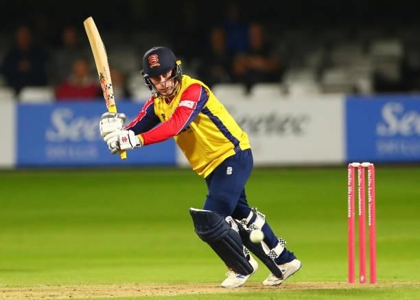 Adam Wheater of Essex Eagles bats during the Vitality T20 Blast match between Essex Eagles and Somerset CCC at Cloudfm County Ground on June 29, 2021...