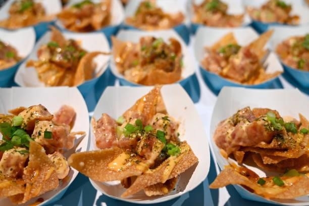 Food is seen at the Food Festival during Day 2 of the 35th Annual Nightclub & Bar Show and World Tea Expo at the Las Vegas Convention Center on June...