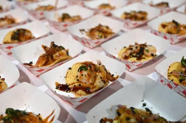 Food is seen at the Food Festival during Day 2 of the 35th Annual Nightclub & Bar Show and World Tea Expo at the Las Vegas Convention Center on June...