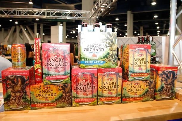 Angry Orchard is seen during Day 2 of the 35th Annual Nightclub & Bar Show and World Tea Expo at the Las Vegas Convention Center on June 29, 2021 in...