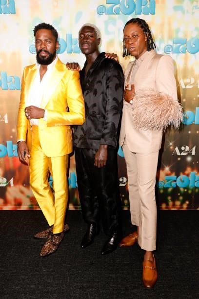 Colman Domingo, Moses Sumney and Jeremy O. Harris attend the Los Angeles Special Screening Of "Zola