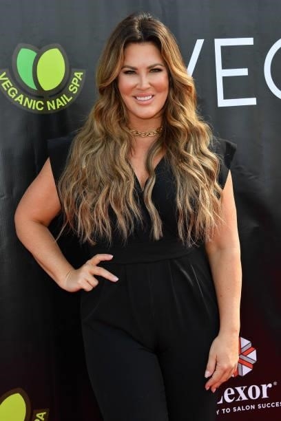 Emily Moore Simpson attends the Grand Opening of Veganic Nail Spa on June 29, 2021 in Costa Mesa, California.