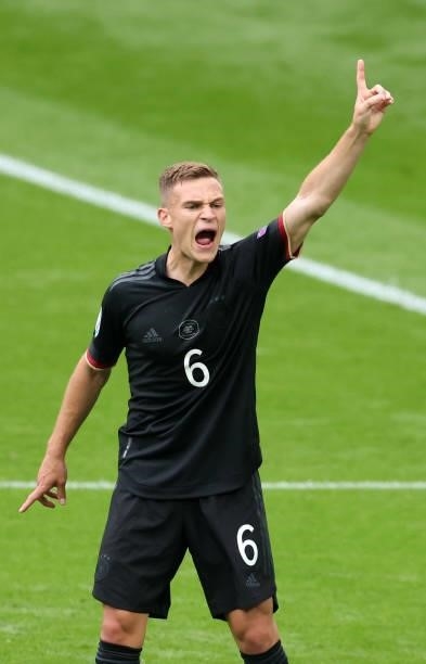 Joshua Kimmich of germany reacts during the UEFA Euro 2020 Championship Round of 16 match between England and Germany at Wembley Stadium on June 29,...