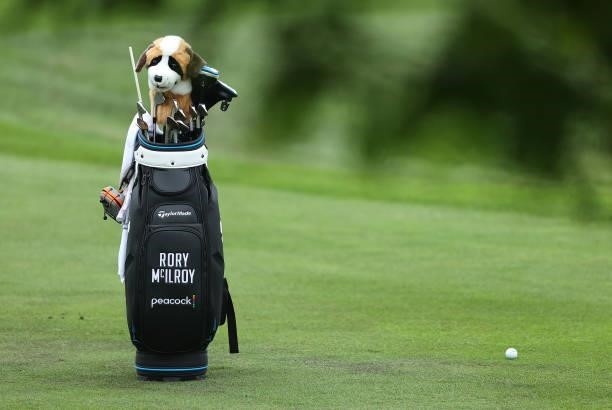 The bag of Rory McIlroy of Northern Ireland is pictured as he plays in the pro am ahead of the Dubai Duty Free Irish Open at Mount Juliet Golf Club...