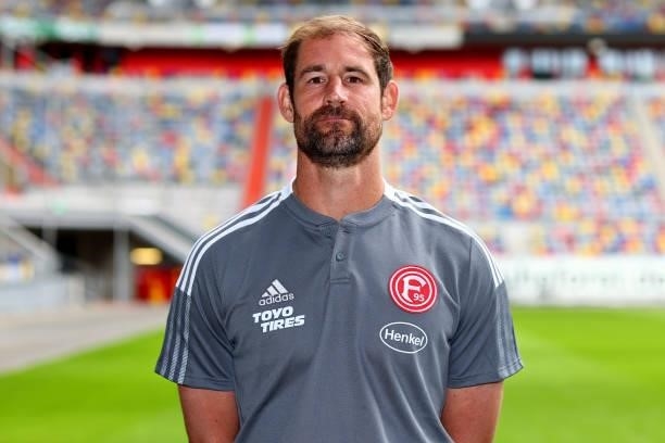 Thomas Kleine, assistant coach of Fortuna Düsseldorf poses during the team presentation at Merkur-Spiel Arena on June 30, 2021 in Duesseldorf,...