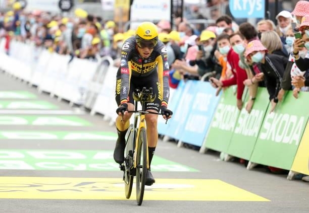 Wout van Aert of Belgium and Jumbo - Visma during stage 5 of the 108th Tour de France 2021, an Individual Time Trial of 27,2km / @LeTour / #TDF2021 /...