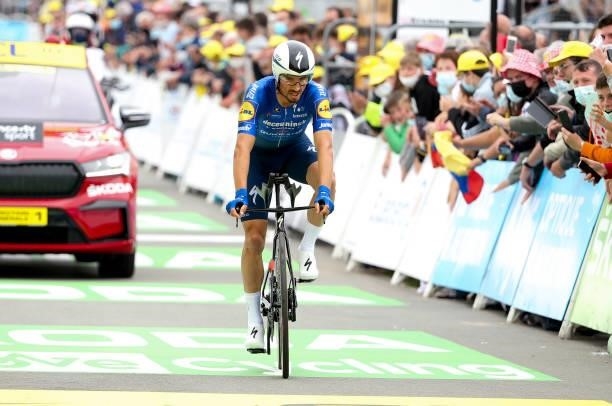 Julian Alaphilippe of France and Deceuninck - Quick Step during stage 5 of the 108th Tour de France 2021, an Individual Time Trial of 27,2km /...