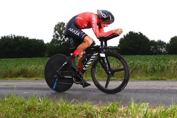 Warren Barguil of France and Team Arkéa Samsic during the 108th Tour de France 2021, Stage 5 a 27,2km Individual Time Trial stage from Changé to...