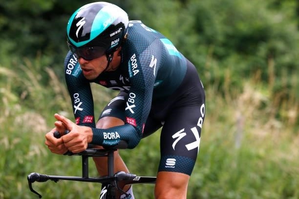 Daniel Oss of Italy and Team BORA - Hansgrohe during the 108th Tour de France 2021, Stage 5 a 27,2km Individual Time Trial stage from Changé to Laval...