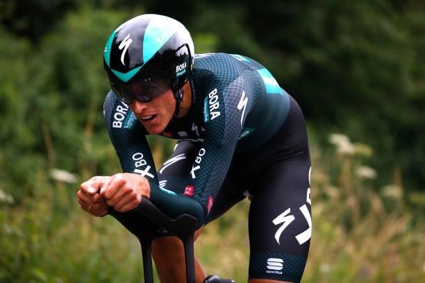 Nils Politt of Germany and Team BORA - Hansgrohe during the 108th Tour de France 2021, Stage 5 a 27,2km Individual Time Trial stage from Changé to...