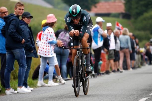 Nils Politt of Germany and Team BORA - Hansgrohe during the 108th Tour de France 2021, Stage 5 a 27,2km Individual Time Trial stage from Changé to...