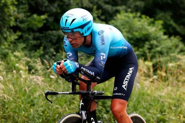 Dmitriy Gruzdev of Kazakhstan and Team Astana - Premier Tech during the 108th Tour de France 2021, Stage 5 a 27,2km Individual Time Trial stage from...