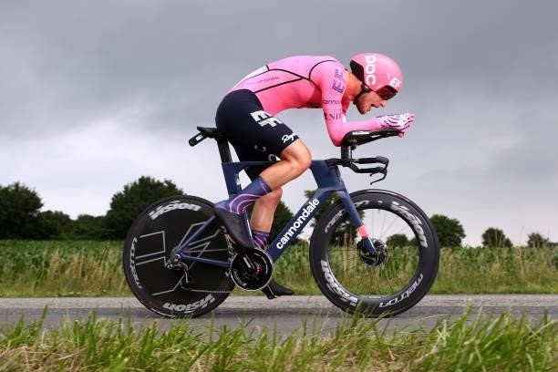 Jonas Rutsch of Germany and Team EF Education - Nippo during the 108th Tour de France 2021, Stage 5 a 27,2km Individual Time Trial stage from Changé...