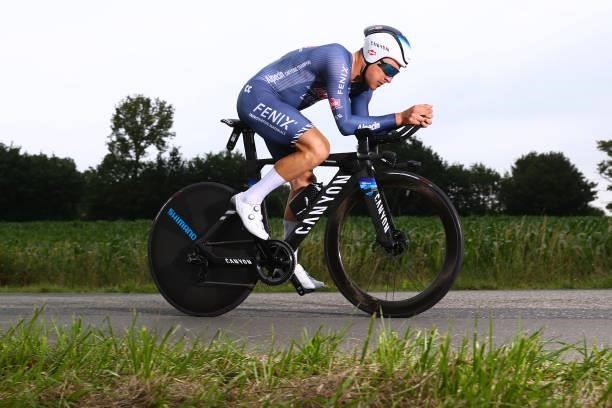 Kristian Sbaragli of Italy and Team Alpecin-Fenix during the 108th Tour de France 2021, Stage 5 a 27,2km Individual Time Trial stage from Changé to...