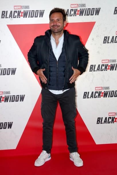 Christophe Michalak attends the “Black Widow” Paris Gala Screening at cinema Le Grand Rex on June 30, 2021 in Paris, France.