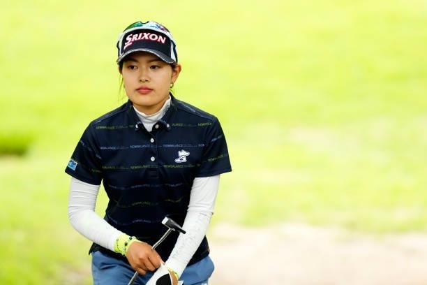 Sae Ogura of Japan is seen on her way to the 4th tee during the third round of the Sky Ladies ABC Cup at the ABC Golf Club on July 1, 2021 in Kato,...