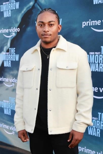 Camron Jones attends the premiere of Amazon's "The Tomorrow War