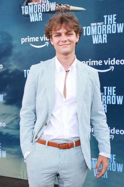 Ty Simpkins attends the premiere of Amazon's "The Tomorrow War